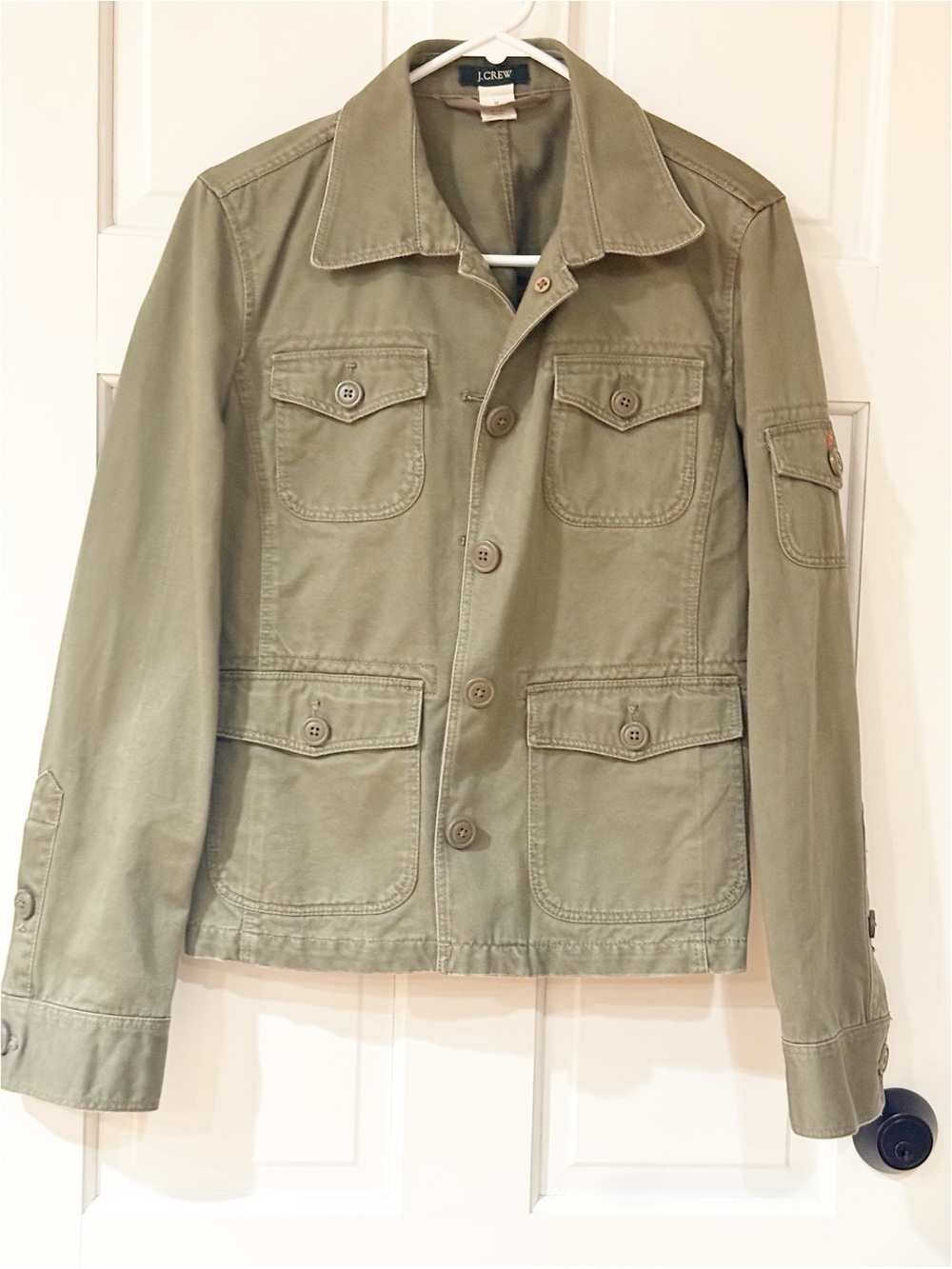 J.Crew Downtown Field Jacket in Olive Green M